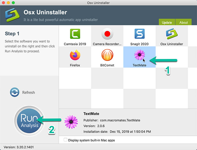uninstall TextMate with Osx Uninstaller
