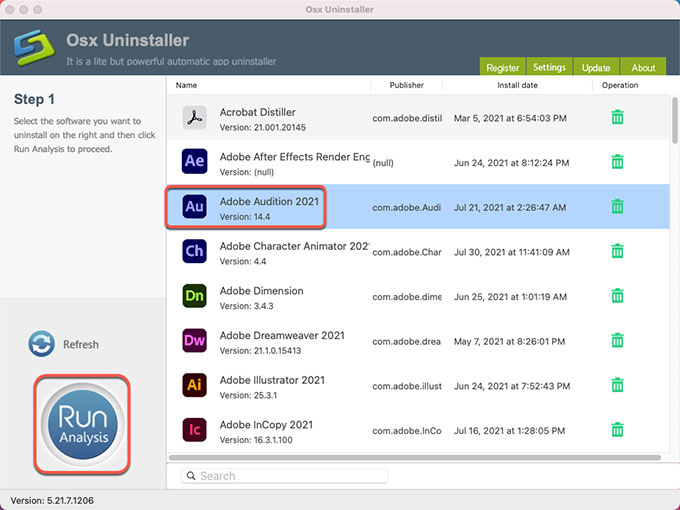 Uninstall Adobe Audition for Mac