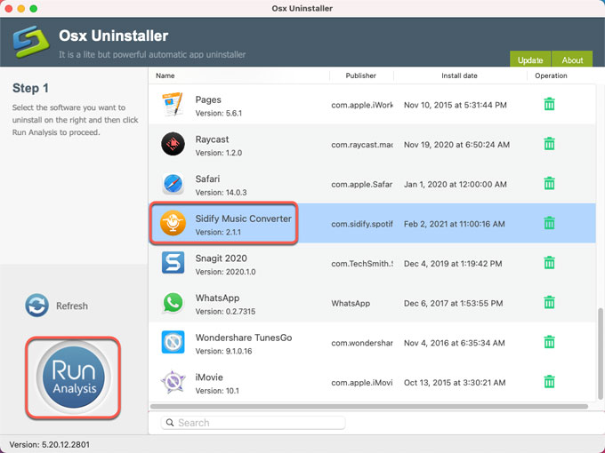 uninstall Sidify Music Converter