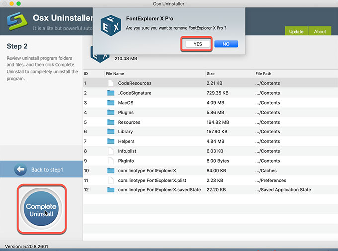 complete remove FontExplorer X Pro