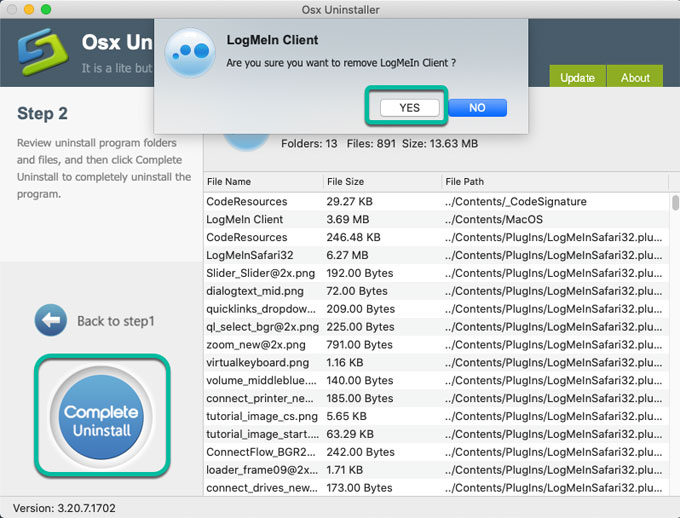 Uninstall LogMeIn