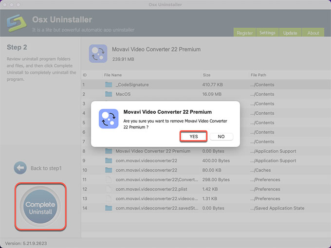 complete uninstall Movavi Video Converter