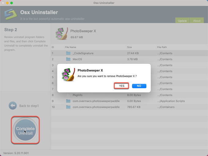complete uninstall PhotoSweeper