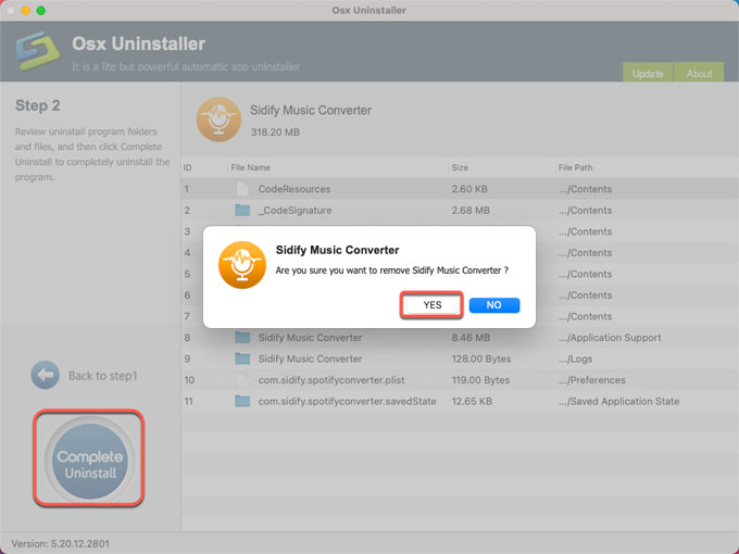 remove Sidify Music Converter