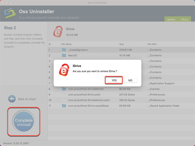 complete uninstall IDrive