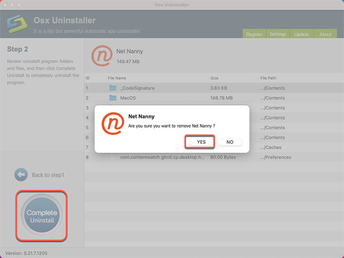 complete uninstall Net Nanny