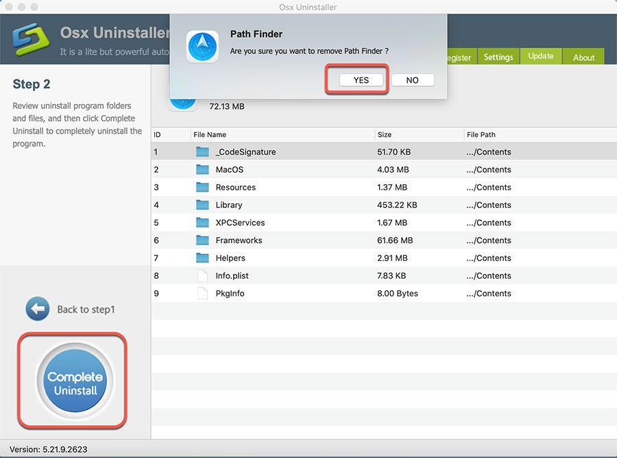complete uninstall Path Finder
