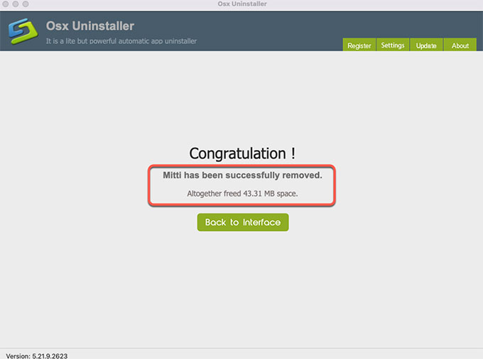 complete uninstall Mitti