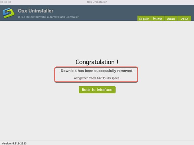 Downie is uninstalled