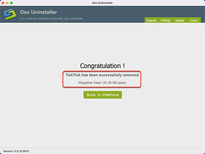 TickTick is uninstalled