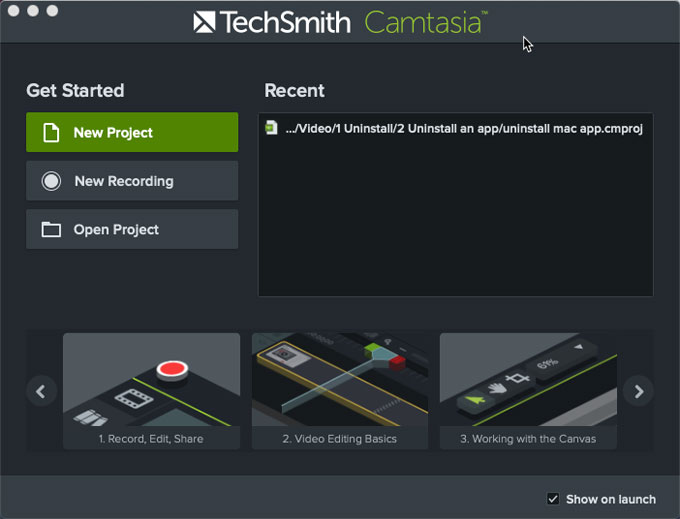 Uninstall Camtasia