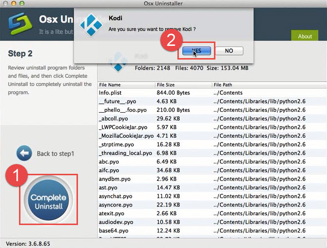complete uninstall Kodi
