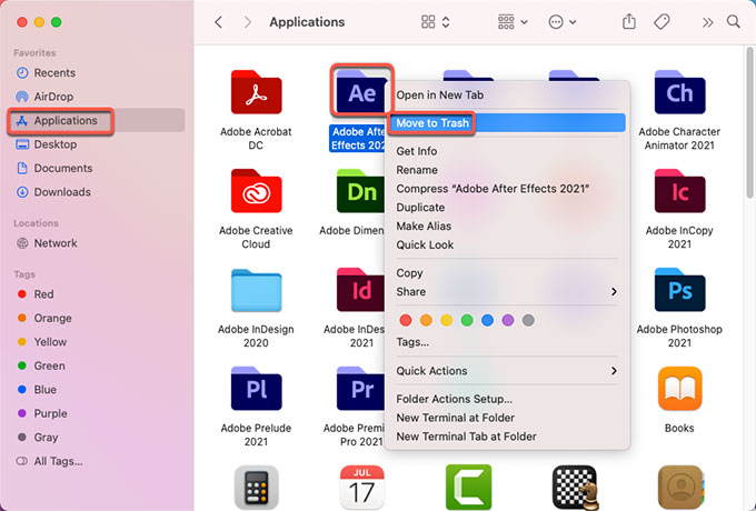 uninstall Adobe After Effects