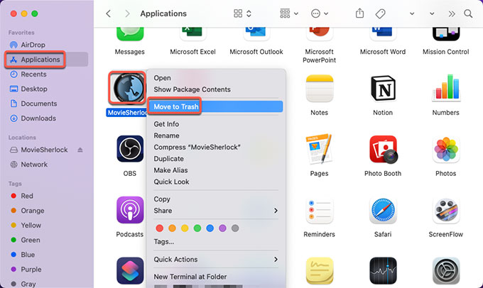 delete MovieSherlock