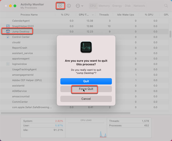 force close jump desktop