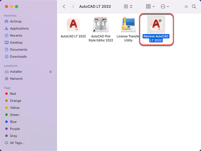 remove AutoCAD LT