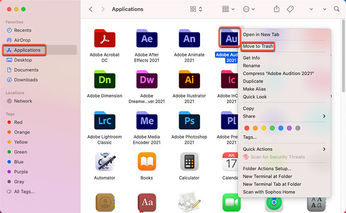 uninstall Adobe Animate