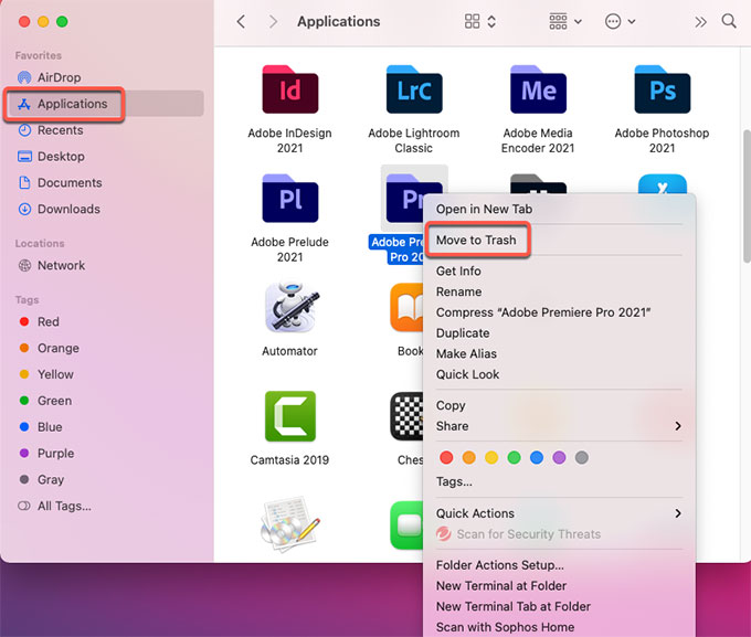 uninstall Adobe Premiere Pro
