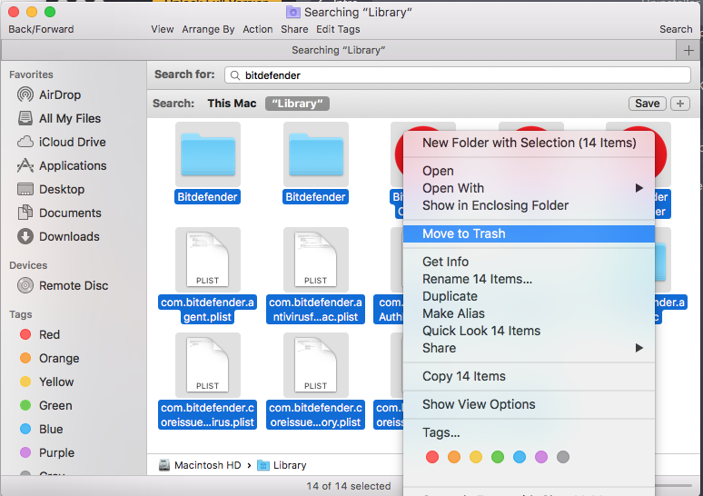 Delete Bitdefender leftovers