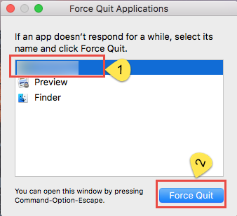 force quit applicatiopn