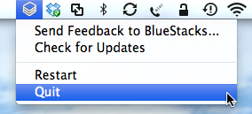 Mac OS Quit BlueStacks