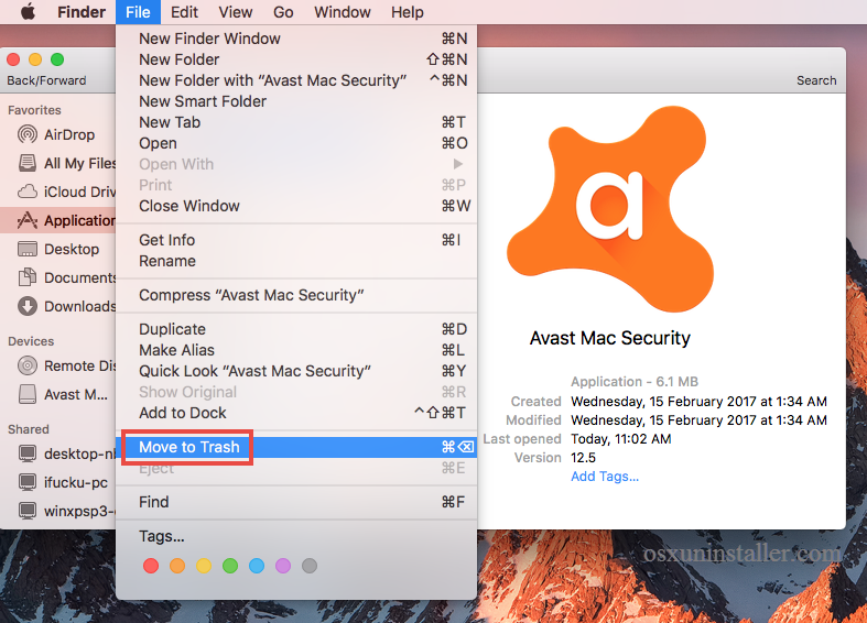 Manually Uninstall Avast Mac Security - osxuninstaller (3)