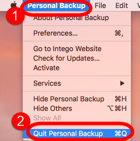 Remove Intego Personal Backup from Mac OS