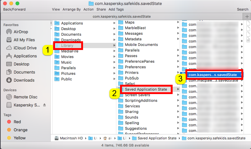 saved application state