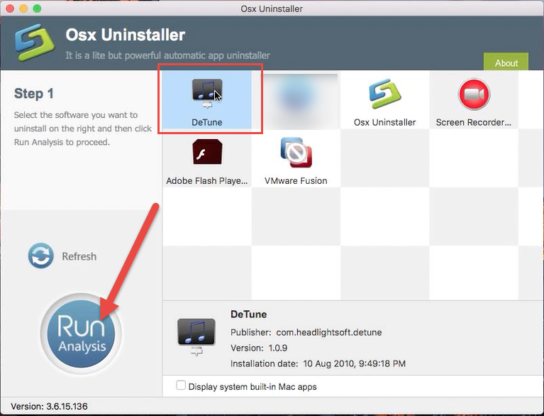 remove DeTune with Osx Uninstaller