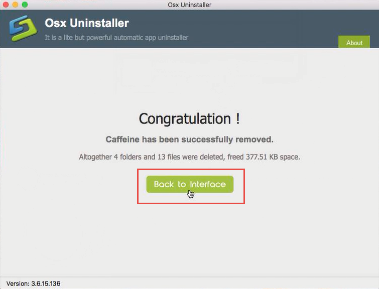 remove Caffeine on Mac with step 3