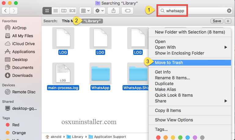 Uninstall Whatsapp on Mac - Osx Uninstaller (10)